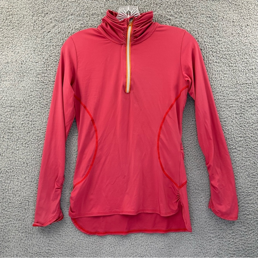 Title Nine‎ Paradigm Long Sleeve 1/2 Zip Pullover Top Pink Athletic Women's XS